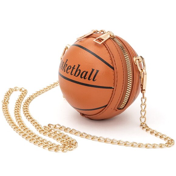 BNWT Mini Basketball Pouch Swing Bag Fun Bag Novelty Bag Basketball Bag - Picture 3 of 4